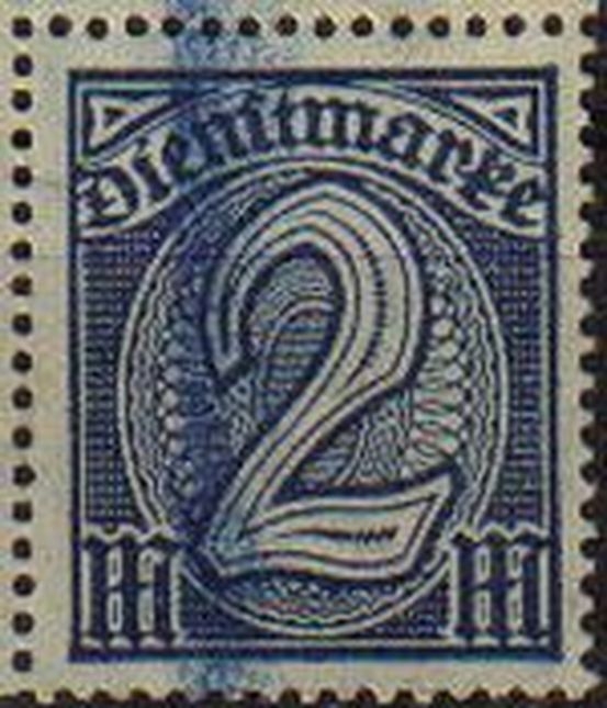 Alemania 1920 Scott O12 Sello ** Cifras Numeros 2 MichelD32 Deutsches Reich Allemagne Duitsland Germania Germany Alemagne Deutschland